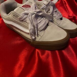 Vans White and Brown Skate Shoes
